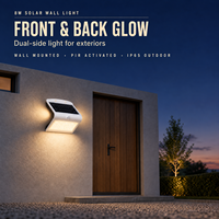 Fournisseur de lampes solaires murales pour projets d'éclairage extérieur de jardin, lampe LED à détection de mouvement PIR pour poteau de clôture de jardin