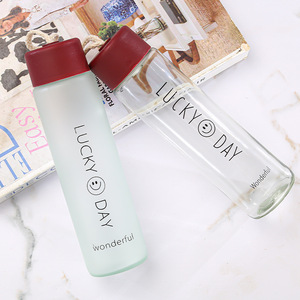 Smoon Sales Promotion Vacuum 360Ml Custom Logo Clear Bpa Free Glass <strong>Princess</strong> <strong>Water</strong> <strong>Bottle</strong> - Product Image 2