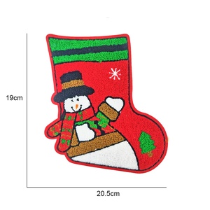 Bas de Noël Chenille Patch à coudre 3D Chenille broderie bricolage vêtements artisanat pour chapeaux - Product Image 1