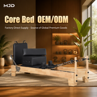 Nouvel équipement de Pilates en bois de luxe - Lit de base long de 2560 mm pour l'entraînement de force