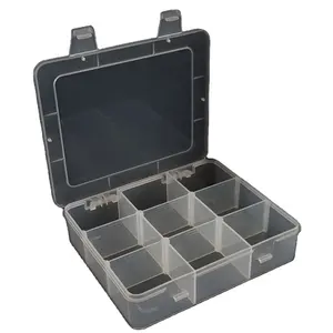 9 Grids Organizer Beads Storage Container Removable Compartment Case Small Items Clear Plastic Packaging Box