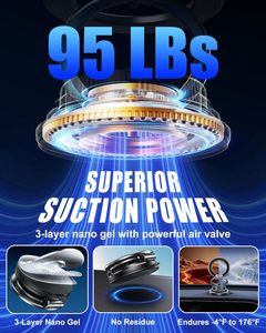 Support de téléphone portable universel personnalisé promotionnel pour voiture, support magnétique pour téléphone de voiture avec ventouse en silicone - Product Image 2