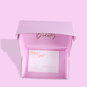 Boîte d'expédition rose personnalisée finition mate pour le stockage de vêtements artisanat shampooing huiles essentielles fourrure UV avantage approvisionnement en gros - Product Image 1