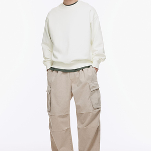 Sudadera de cuello redondo simple para hombre, sudadera con mangas largas, superventas, sudaderas transpirables de algodón y poliéster con cuello redondo para hombre - Product Image 3