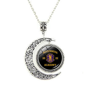 Collier rétro pour femme, style vintage, avec pendentif en forme de lune, creux, bijou du temps, <span class=keywords><strong>série</strong></span> américaine, <span class=keywords><strong>Wednesday</strong></span> Adams, charmes chics pour pull - Product Image 4