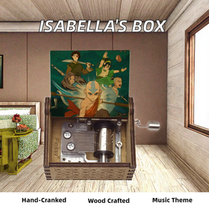 Caja de música de madera con manivela, Material duradero de papel, canción de cuna de <span class=keywords><strong>Isabella</strong></span>, tema de Neverland prometido, Idea de regalo de <span class=keywords><strong>cumpleaños</strong></span> y Navidad - Product Image 2