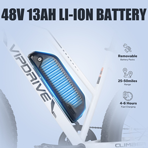 Bicicleta Eléctrica de Montaña con Llantas Anchas, 48V 13AH 500W/750W, Pantalla LCD Multimodo, Luces LED Deportivas, Disponible en EE. UU. - Product Image 3