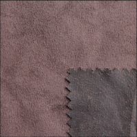 Tissu en suède 100 % polyester marron foncé, côté seul, pour canapé, vente en gros d'usine