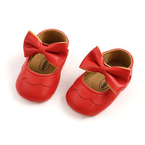 Schmetterlings-PU-Schuhe mit weicher Sohle, Klettverschluss und Schleife, strapazierfähig, für Kleinkinder und Babys, mit gewelltem Rand - Product Image 5