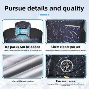 Gilet di abbigliamento da lavoro Casual estivo di origine transfrontaliera Top con chiusura a cerniera impermeabile con aria condizionata ventola di raffreddamento esterno - Product Image 5