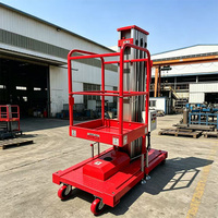 Plateforme élévatrice hydraulique à mât unique en alliage d'aluminium, plateforme verticale industrielle pour travaux en hauteur