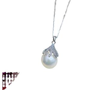 WENCHI S925 Plata Colgante Soporte Vacío para Colgantes DIY Accesorios para Cuentas de 10-13mm 10559 Collar Ocultador Dijes de Diamantes - Product Image 5