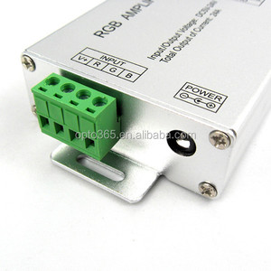Amplificador RGB de Aluminio 12A, Repetidor de Señal <span class=keywords><strong>LED</strong></span> <span class=keywords><strong>12V</strong></span> 24V, Controlador RGB para Tiras de Luces <span class=keywords><strong>LED</strong></span>, Atenuador de Iluminación Multicolor - Product Image 3