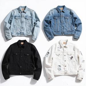 <span class=keywords><strong>Veste</strong></span> de <span class=keywords><strong>motard</strong></span> <span class=keywords><strong>vintage</strong></span> personnalisée, style streetwear, avec trous, patchwork, délavée, <span class=keywords><strong>veste</strong></span> en jean déchirée à manches longues pour homme - Product Image 6