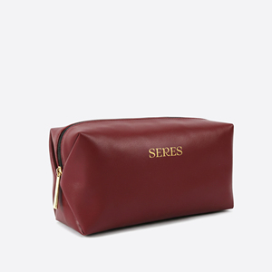 Minimalist Leather Toiletry Organizer Soft Leather Bag Cosmetic Bag for Women Leather <b>Makeup</b> <b>Case</b> - Product Image 3