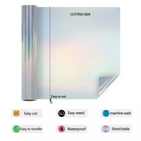 Film Métallique Souple PU Effet Arc-en-ciel – Finition Brillante et Colorée de Haute Qualité pour Cricut, Idéal Textiles, Vêtements et Projets Personnalisés Renli