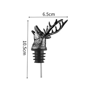 Bouchon de bouteille fantaisie en alliage de zinc en forme de tête de cerf, avec bouchon à vis pour <span class=keywords><strong>vin</strong></span> et bière, breveté, vente en gros d'usine - Product Image 4