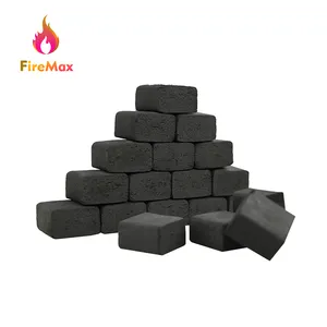 FireMax toptan hindistan cevizi kabuğu nargile kömür katı kare shisha kömür 100% doğa düşük kül shisha nargile kömür