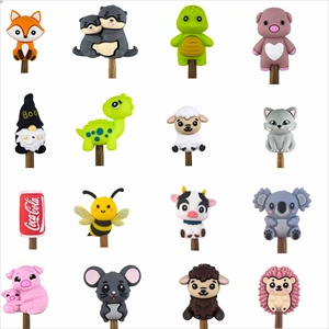 TIGERGOODS – Protège-aiguilles en silicone <span class=keywords><strong>3D</strong></span> motif dessin animé, accessoires de tricot - Product Image 6