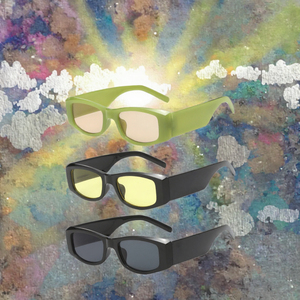 Retro Trendy Square Sunglasses for Men and Women Custom <b>Black</b> Plastic Lentes De Sol UV400 Optics Sun <b>Shades</b> - Product Image 2