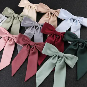Ladies Solid Color Bowtie Casual Bow tie For Women Uniform Collar Female Bowknot Adult Bow Ties Cravats Girls Bowties
