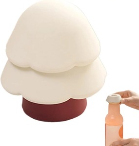 Silicone Bottle Cap Opener Christmas Tree Shape Easy Twist Lid Opener Non-Slip Soft Grip for Kids Elderly Home <b>Kitchen</b> <b>Camping</b> - Product Image 1
