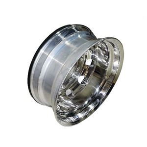 トラック・バス用 22.5X8.25 アルコア製 7穴 カスタムポリッシュ仕上げ 特殊エアホール付き 新品 鍛造アルミ合金ホイール - Product Image 6
