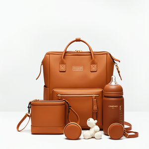 กระเป๋าเป้สะพายหลังผ้าอ้อมพร้อมแผ่นเปลี่ยนแบบพกพาและถุงจุกนมหลอก - Product Image 6