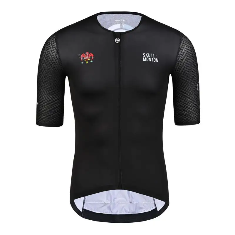 Wholesale Monton Nice Lifestyle Road Cycling Tops Cycling Short Sleeves Men's Cycling Clothing/Jerseys Joker Black