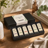 Coffret Cadeau d'Huiles Aromatiques 10ml Marque Blanche – Lot de 6 Huiles Parfumées Personnalisées pour Diffuseur et Massage Corporel – Vente en Gros