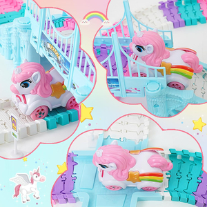 Set <span class=keywords><strong>de</strong></span> Pistas <span class=keywords><strong>de</strong></span> Carreras <span class=keywords><strong>de</strong></span> Unicornios <span class=keywords><strong>de</strong></span> 241 Piezas, Juguetes <span class=keywords><strong>de</strong></span> Pistas <span class=keywords><strong>de</strong></span> Monstruos, <span class=keywords><strong>Pista</strong></span> <span class=keywords><strong>de</strong></span> Carreras Flexible para Niños - Product Image 3