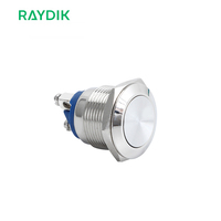 Sakelar Tombol Tekan Anti-Vandal Tahan Air Listrik 1NO 19mm Buatan Produsen Khusus