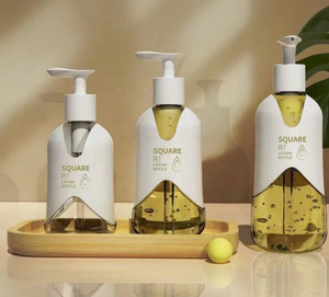 2025 nuevo Stock 300ml 400ml 500ml botella de champú Premium de plástico PET extremo de altura reciclable para sueros estéticos para el cuidado de la piel <span class=keywords><strong>Dove</strong></span> - Product Image 5