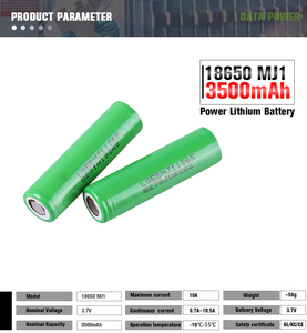 מפעל סיטונאי 18650 3.7v צילינדר סוללת ליתיום צילינדר מוסמך 3500 mj1 מוסמך mah 10a עבור קטנוע חשמלי - Product Image 3