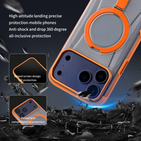 Étui de téléphone de luxe de haute qualité, étanche, antichoc, finition mate, avec support magnétique invisible, coque hybride TPU PC pour