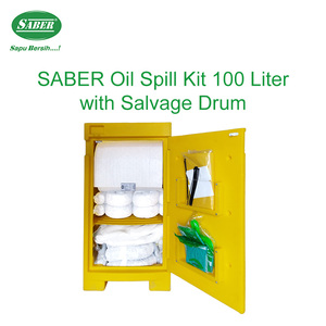 Kit anti-déversement d'hydrocarbures Mobile SABER 100 litres avec chariot à roulettes pour un déploiement rapide sur toute la surface de la zone. - Product Image 3