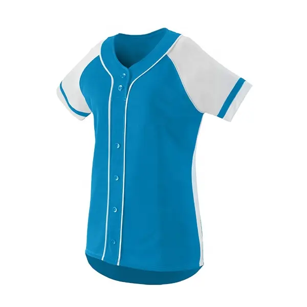 Mode Sportkleding Vrouwen Honkbal Jersey 100% Katoen Polyester Ademende Zomerkleding Custom Kleur Korte Mouw Honkbal Jersey