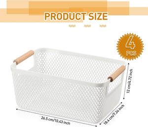 Durable Home Kitchen Storage <b>Basket</b> Beech Decorative Handheld Design for Fruits Snacks Bottles Sundries Organizing - Product Image 2