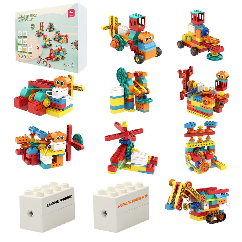 Großhandel BC-234 Bausteine für Kinder Kunststoff-Stiel große DIY pädagogische Autos Fahrzeuge Engineering Bausteine Spielzeug