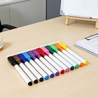 Marqueur pour tableau blanc à encre colorée magnétique (12 couleurs)