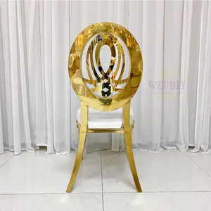 Chaises d'église bon marché chaises de salle à manger à dos rond chaises d'événement de mariage luxe moderne