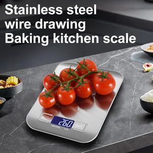 प्रीमियम स्टेनलेस स्टील का वजन स्केल, चांदी गर्म बिक्री खाद्य इलेक्ट्रॉनिक रसोई पैमाने - Product Image 4