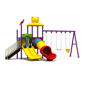 Profession Fabricant Équipement de terrain de jeu extérieur Toboggan Enfants Balançoire Ensemble de paiement extérieur pour la maternelle - Product Image 1
