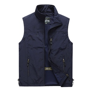 Usine personnalisée décontracté automne couleur unie pêche vestes <span class=keywords><strong>sans</strong></span> manches <span class=keywords><strong>de</strong></span> haute qualité séchage rapide Anti-boulochage polyester unisexe - Product Image 3