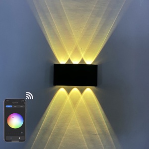 6W 8W TUYAAPPコントロールスマートLEDウォールライトモダンブラックホワイトシェルAPP照明ウォールランプ工場価格の部屋の照明 - Product Image 2