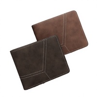 Dompet Pendek Horizontal Gaya Eropa Amerika Bermerek, 80% Kulit PU, Patchwork Warna-Blok, Slot Multi-Kartu, Tahan Air
