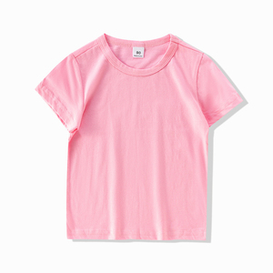 T-shirts pour enfants multicolores, t-shirts unis à col rond, t-shirts unisexes pour filles et garçons - Product Image 2