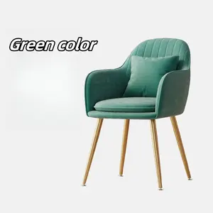 Home Furniture Nordic Light Luxury Modern Design Upholstered Soft Fabric Velvet Restaurant Dining Room Chairs For Restaurant