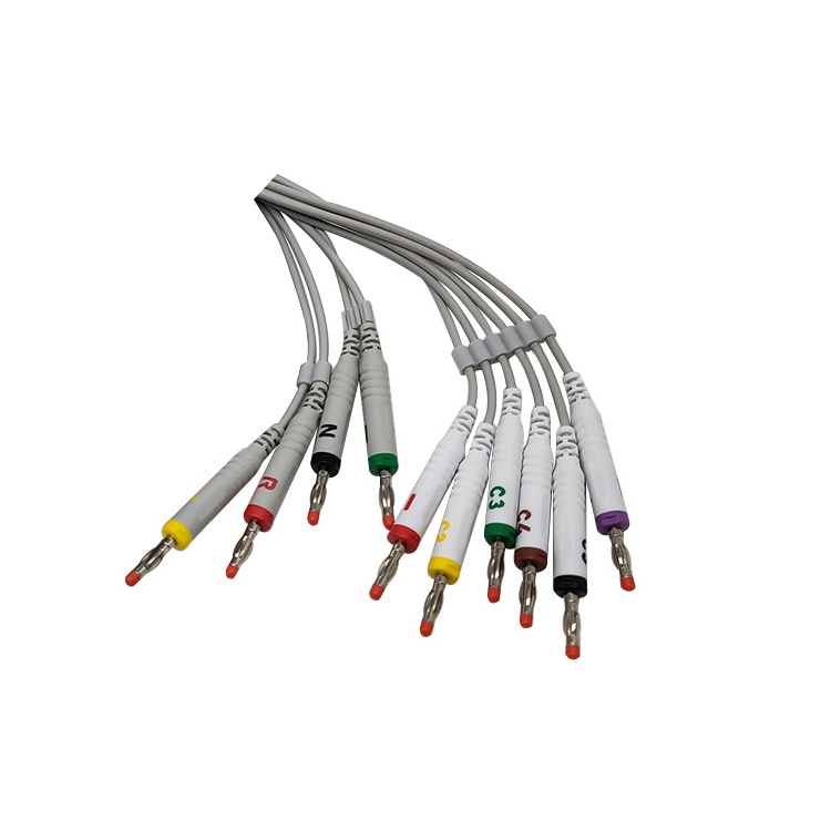 Fils de connexion du câble 10 d'électrocardiogramme avec la banane 4,0