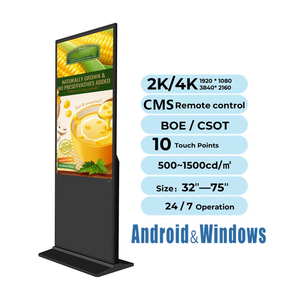 Pantalla Digital de Señalización Interior de 32 Pulgadas 4K IP65 <span class=keywords><strong>con</strong></span> Gestión Remota CMS Gratuita, Certificación CE FCC RoHS para Centros Comerciales - Product Image 1